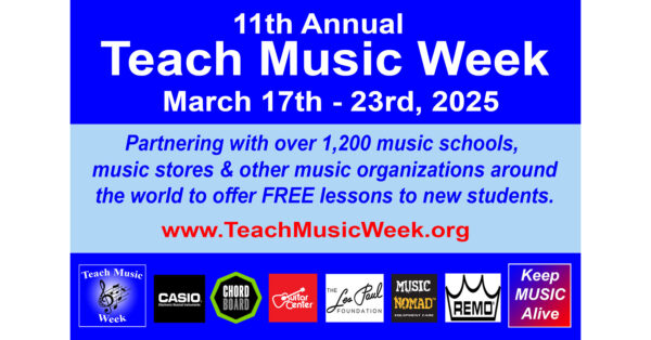 FREE Music Lessons to Celebrate 11th Annual Teach Music Week