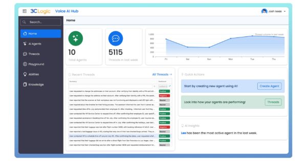 3CLogic Announces New Voice AI Hub to Streamline Deployment of Virtual Agents
